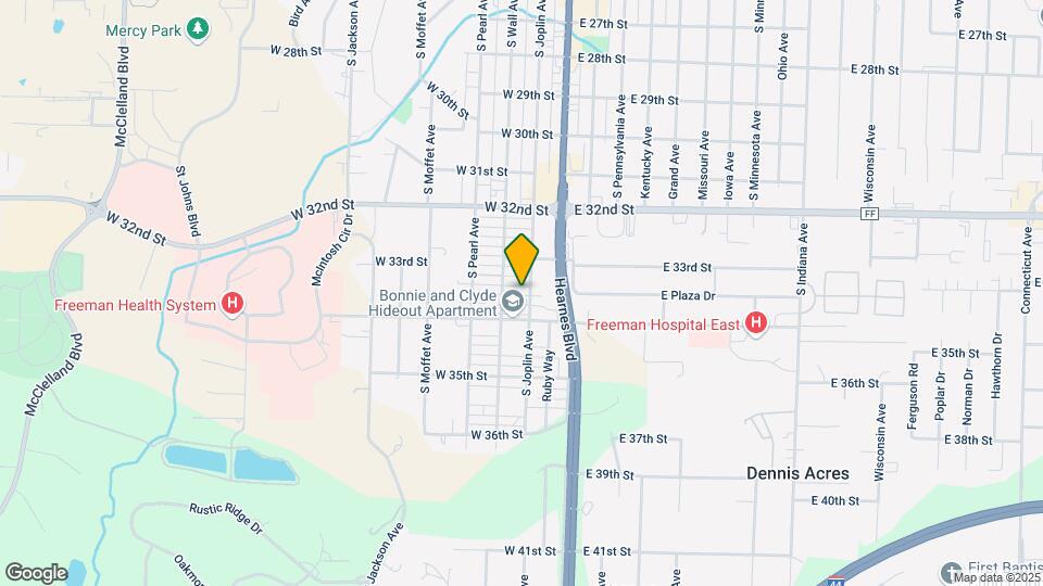 3328 S Joplin Ave Mapa y Detalles de la Ubicación