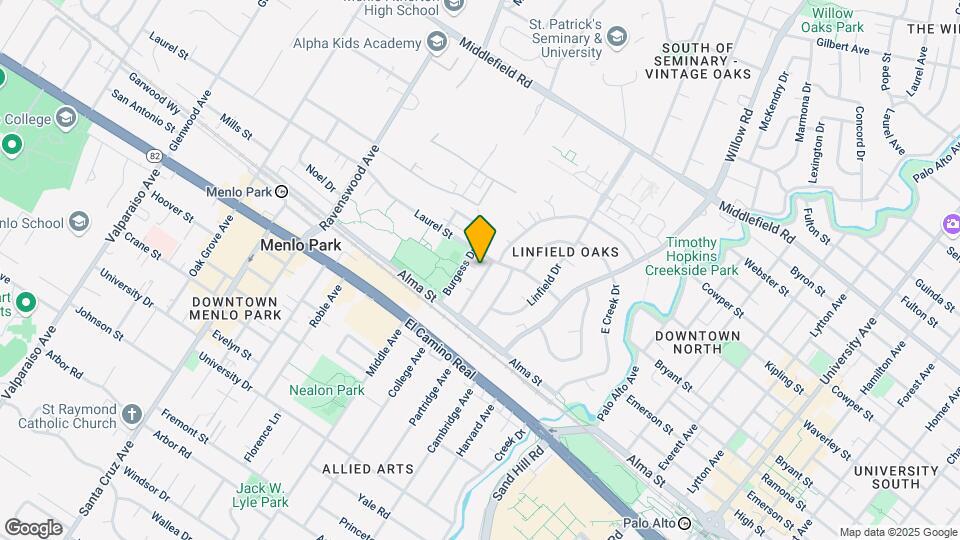416 Waverley St Map and Location Details
