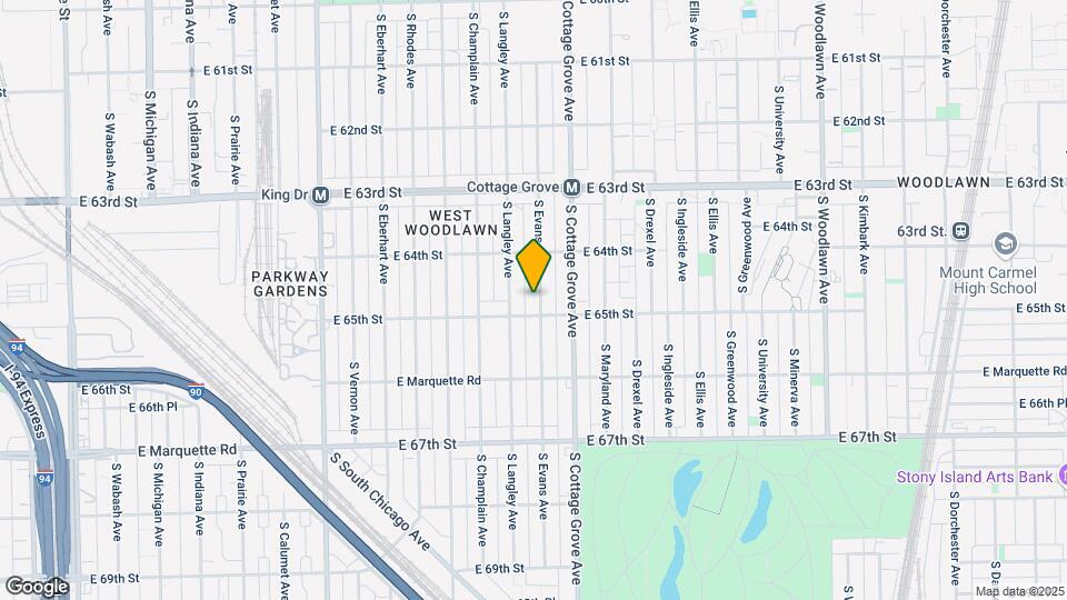 6444 S Evans Ave Map and Location Details