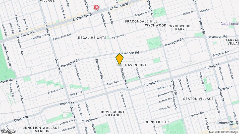 1166 Ossington Ave Map and Location Details