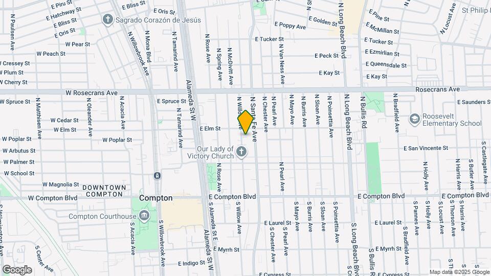 600 N Willow Ave Map and Location Details