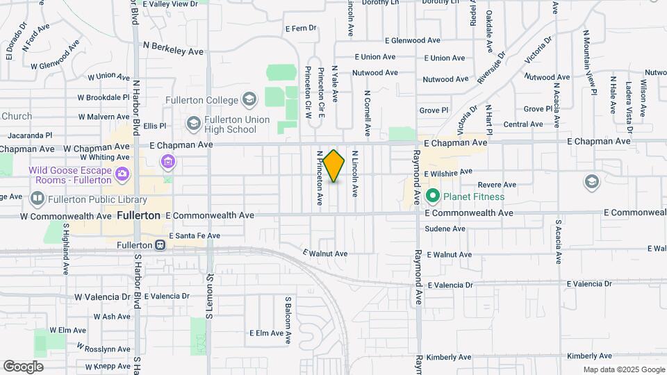 135 N Yale Ave Map and Location Details