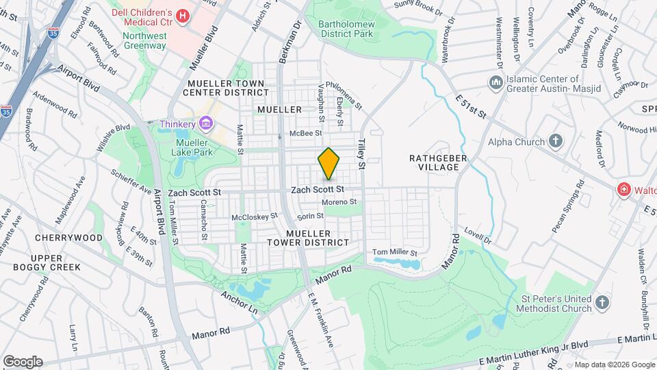 2704 Zach Scott St Map and Location Details