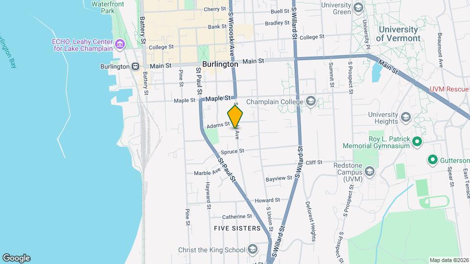 289 S Winooski Ave Mapa y Detalles de la Ubicación
