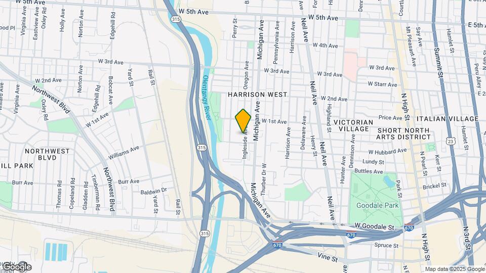 925 Ingleside Ave Map and Location Details