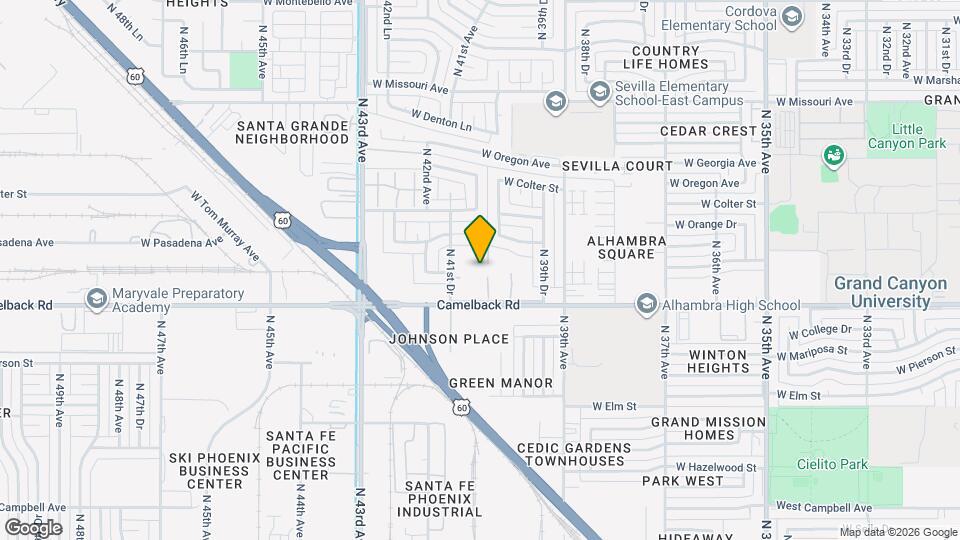 4031 W Mesquite Ln Map and Location Details