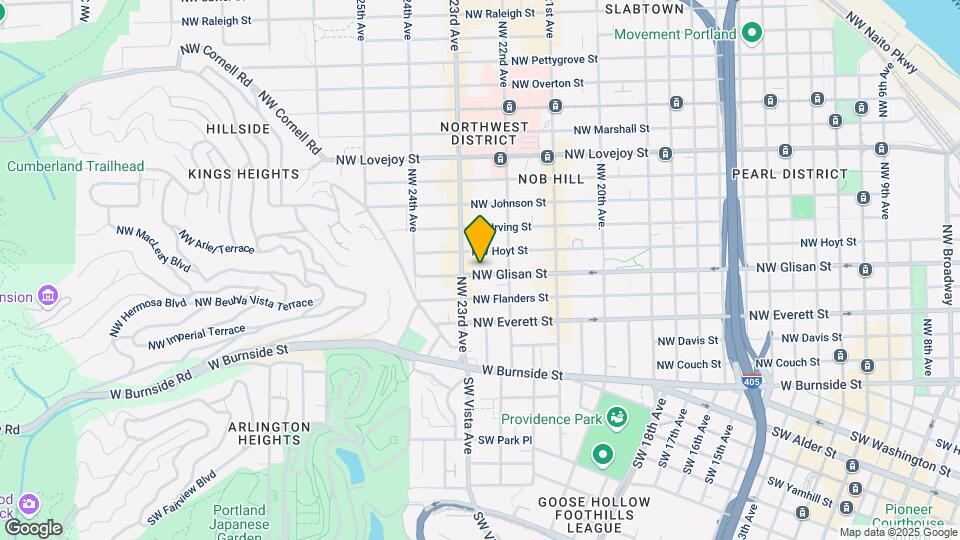 2257 NW Glisan St Mapa y Detalles de la Ubicación