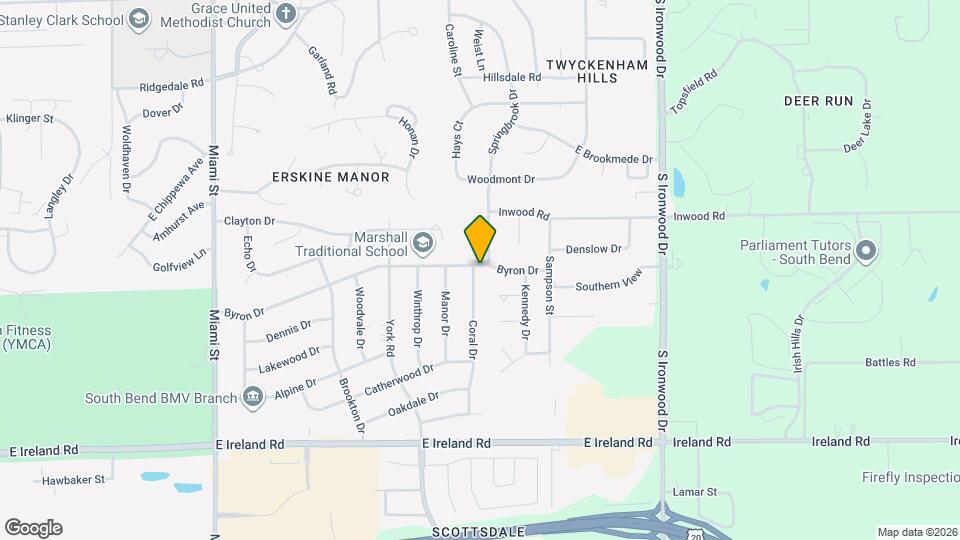 1536 Byron Dr Mapa y Detalles de la Ubicación