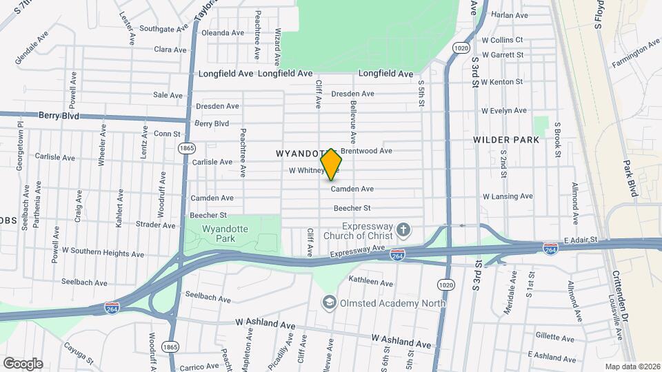 823 Camden Ave Mapa y Detalles de la Ubicación