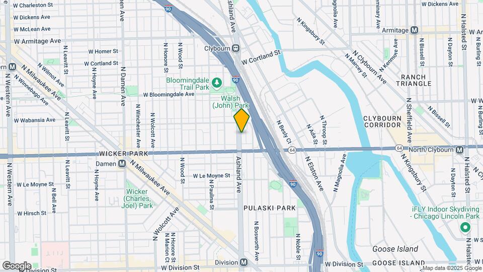 1635 N Ashland Ave, Unit Garden Mapa y Detalles de la Ubicación