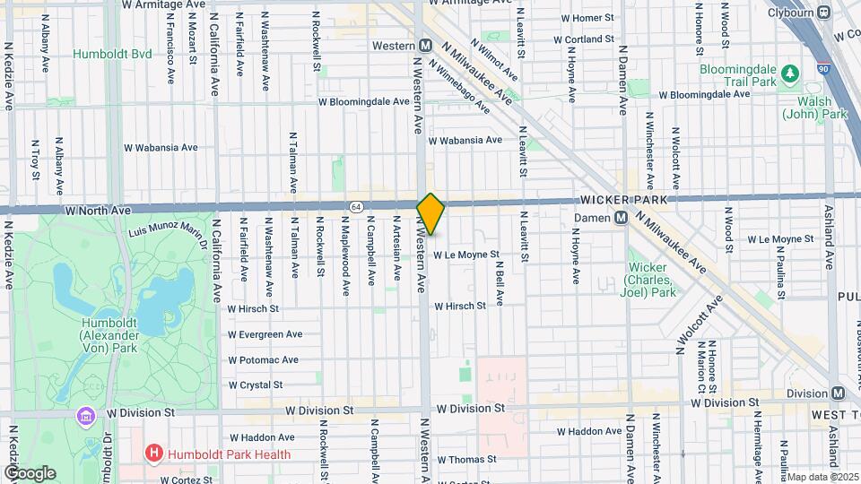 1513 N Western Ave Map and Location Details