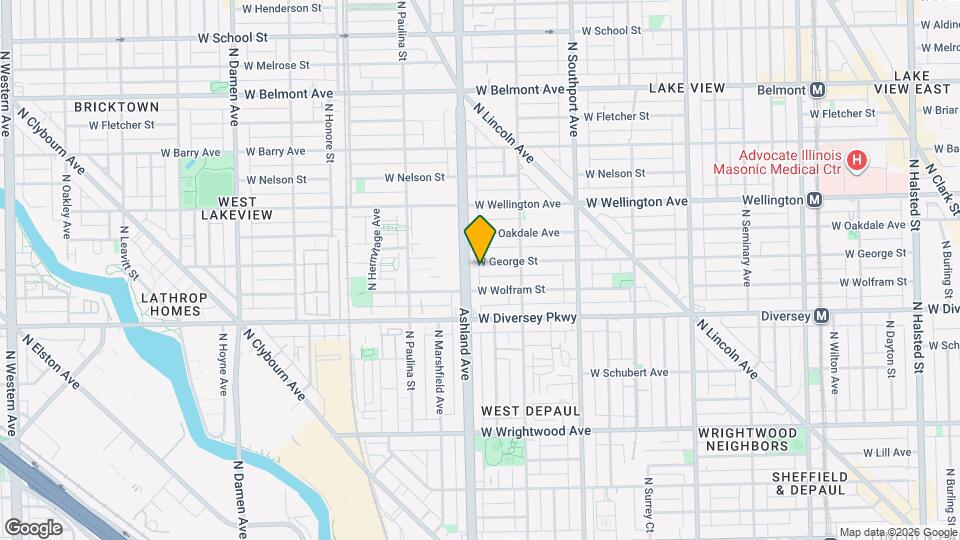 1543 W George St Map and Location Details