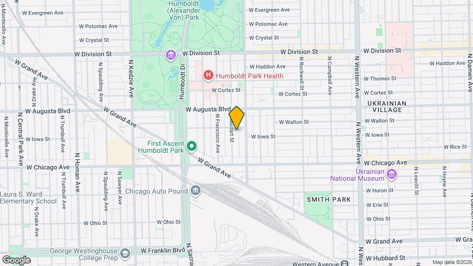 871 N Mozart St, Unit 1 Mapa y Detalles de la Ubicación