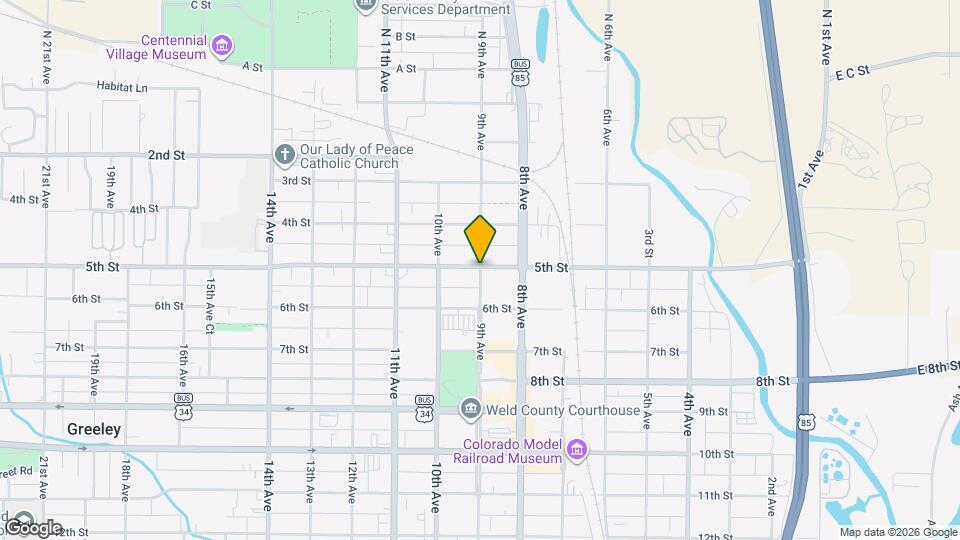 Meeker Commons Mutual Housing Map and Location Details