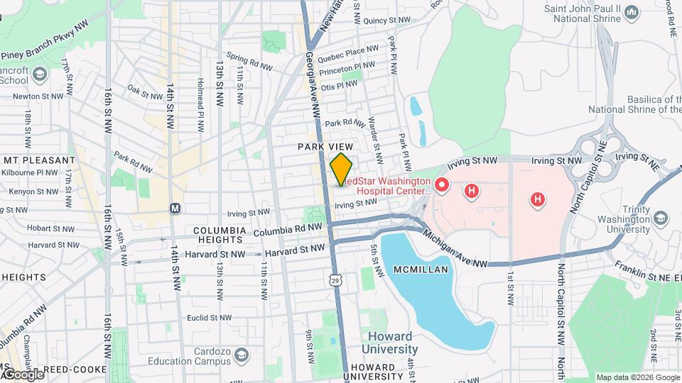 636 Kenyon St NW Map and Location Details