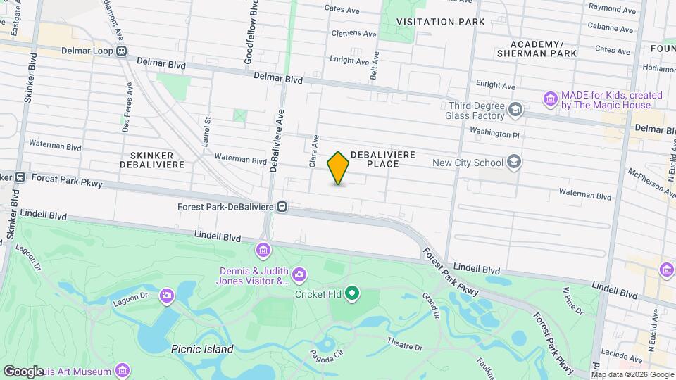 5559 Pershing Ave Map and Location Details