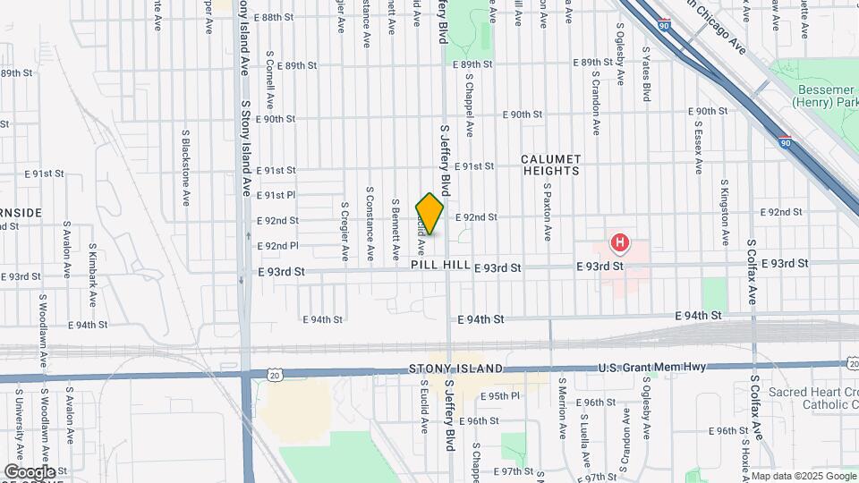 9225 S Euclid Ave Map and Location Details