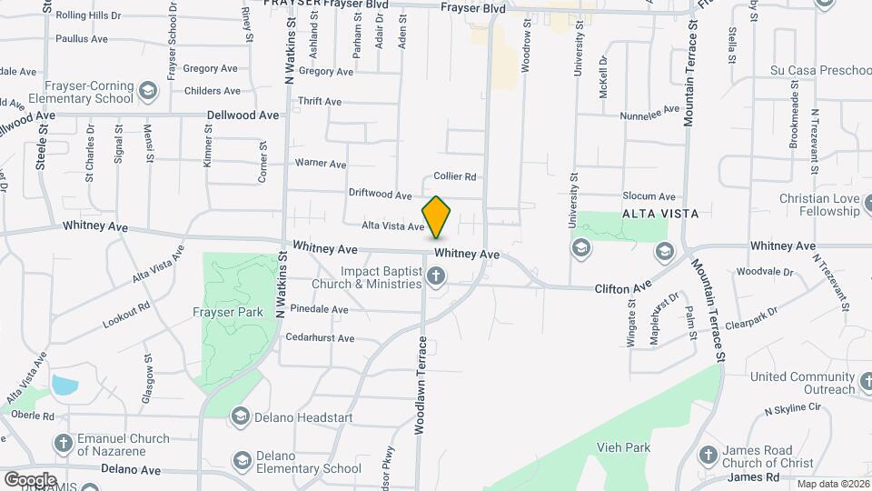 2008 Whitney Ave Map and Location Details