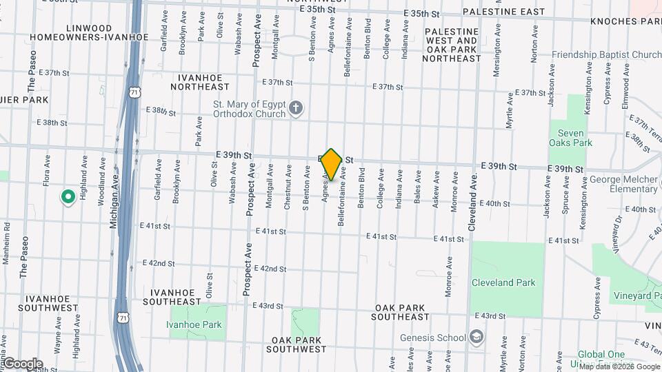 3935 Agnes Ave Map and Location Details