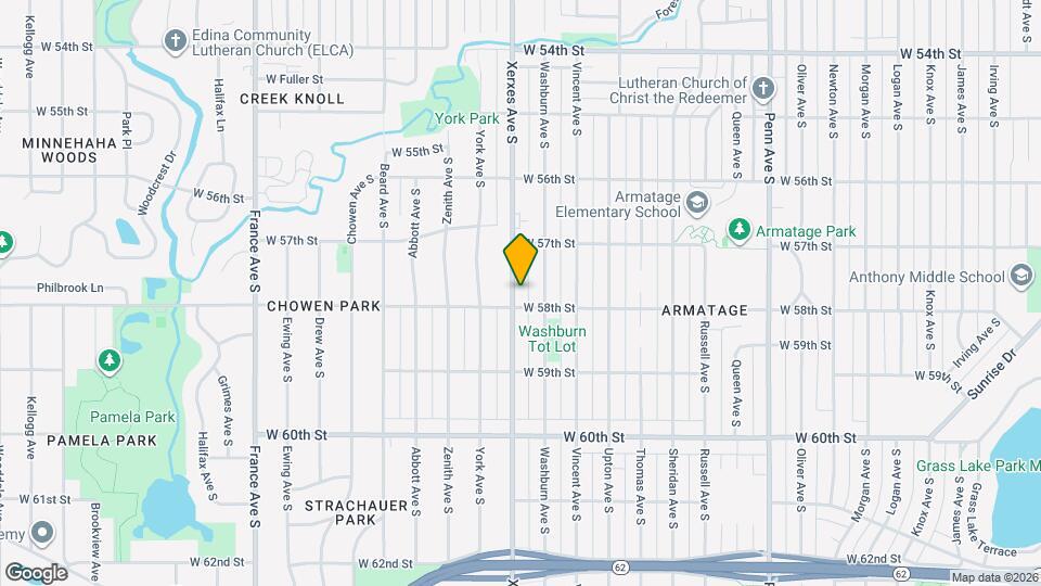 5751 Xerxes Ave S Map and Location Details