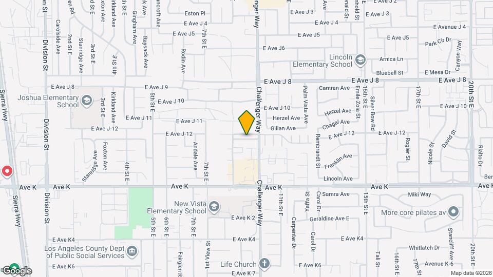 836 E Avenue J12, Unit 1 Map and Location Details