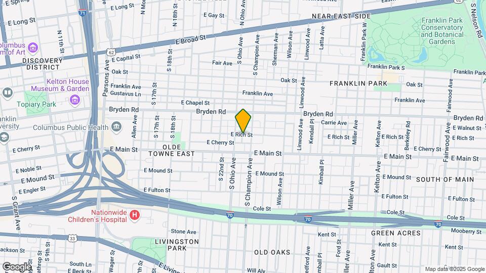 1101 E Rich St Map and Location Details