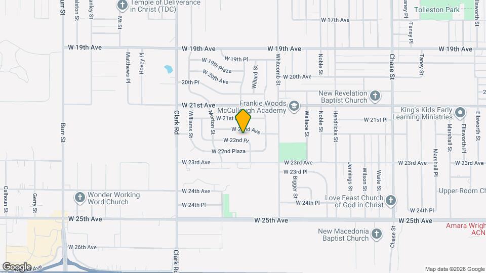 4134 W 22nd Pl Map and Location Details