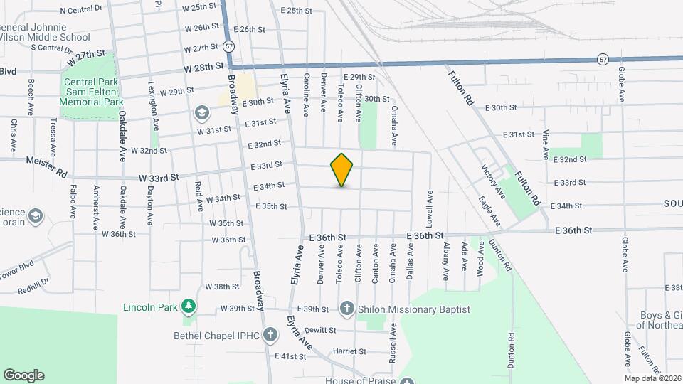 622 E 34th St Map and Location Details