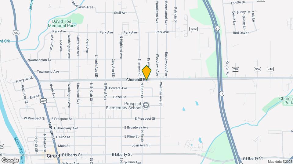 625 Churchill Rd Map and Location Details