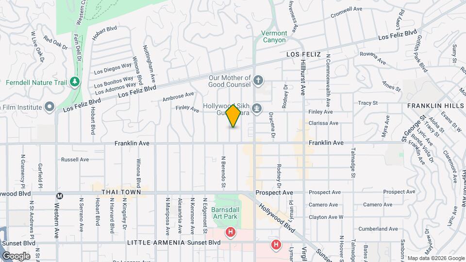1928 N Berendo St Map and Location Details