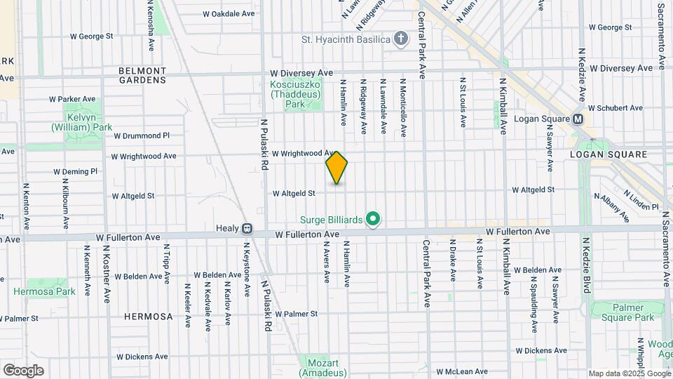 3807 W Altgeld St Map and Location Details