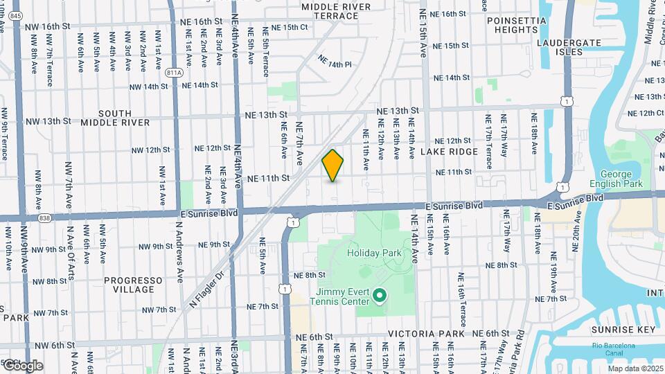 1033 NE 9th Ave Map and Location Details