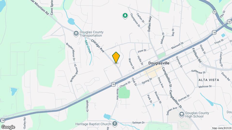 Douglasville Proper Apartments Map and Location Details