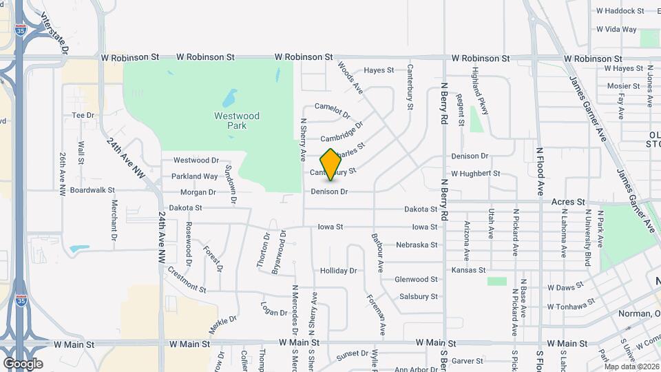 1623 Denison Dr Map and Location Details