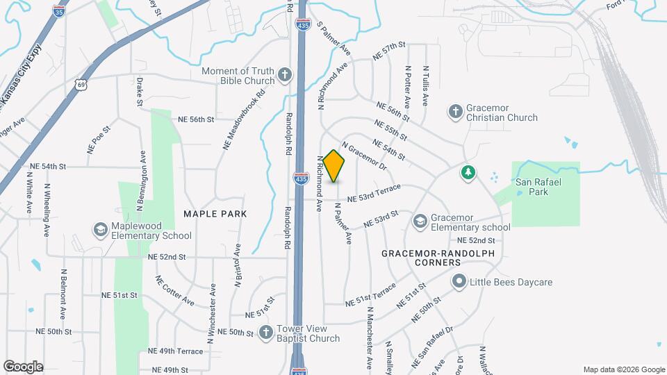 5342 N Palmer Ave Map and Location Details