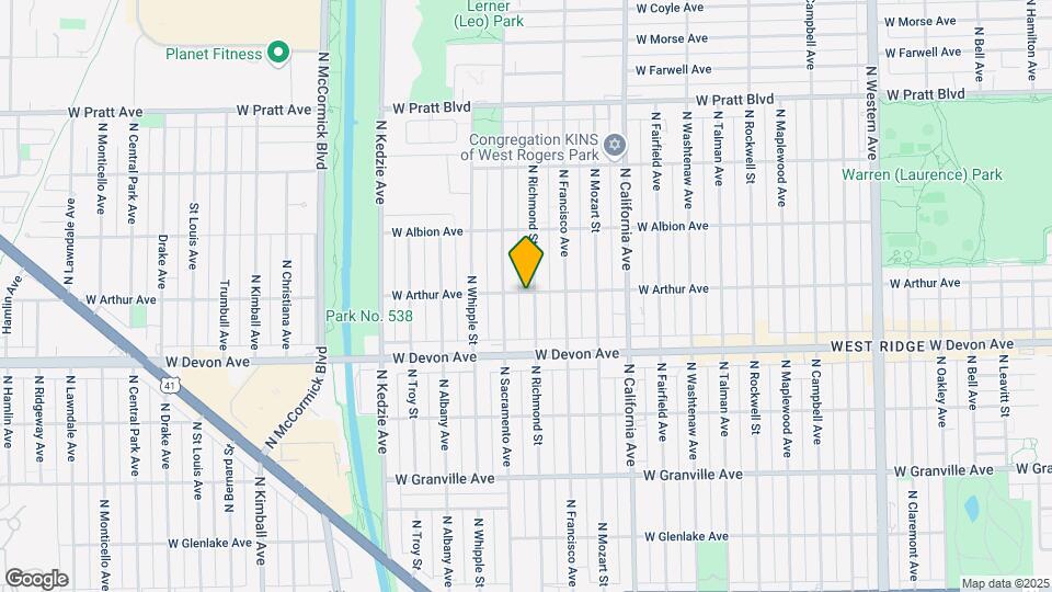 2949-2959 W Arthur Ave Map and Location Details
