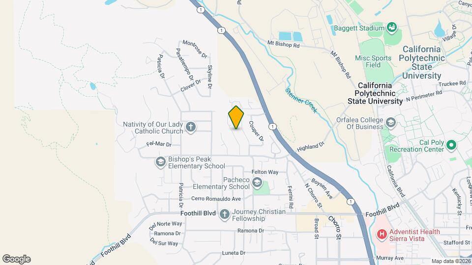 599 Stanford Dr Map and Location Details