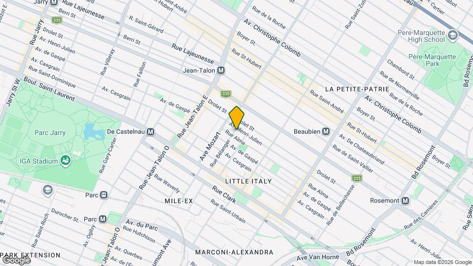 260 Bélanger Rue Map and Location Details