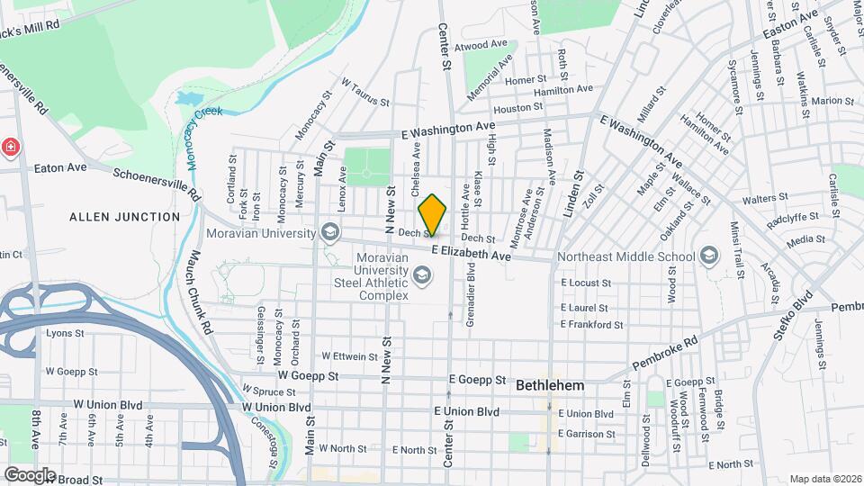 55 E Elizabeth Ave Map and Location Details