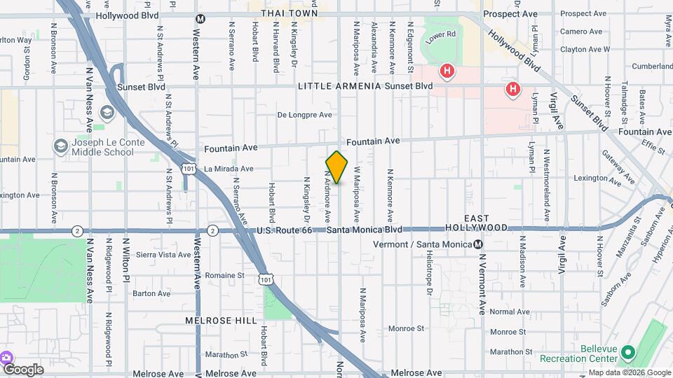 1183 N Normandie Ave Map and Location Details