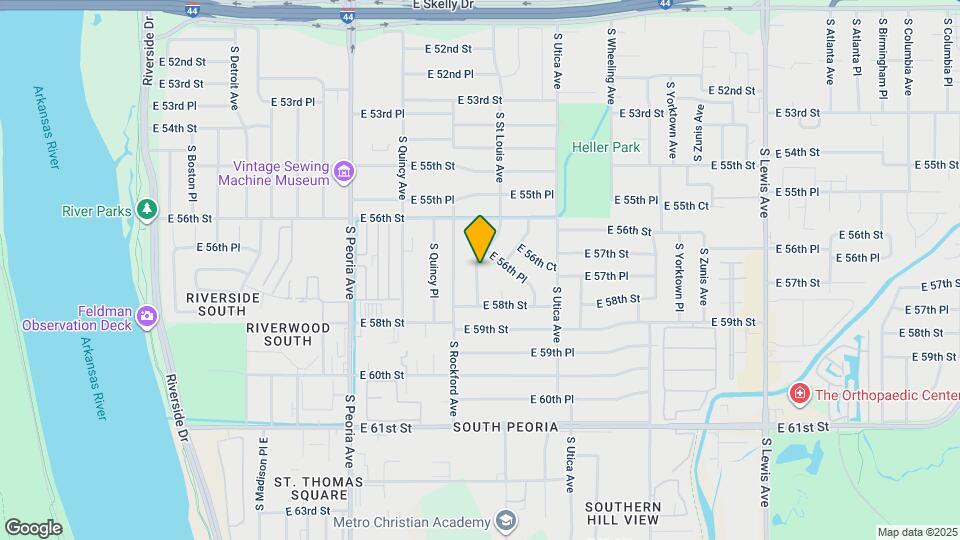 5701 S Rockford Pl Map and Location Details