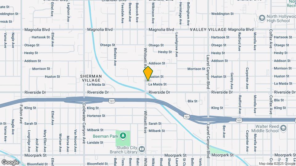 4832 Whitsett Ave Mapa y Detalles de la Ubicación