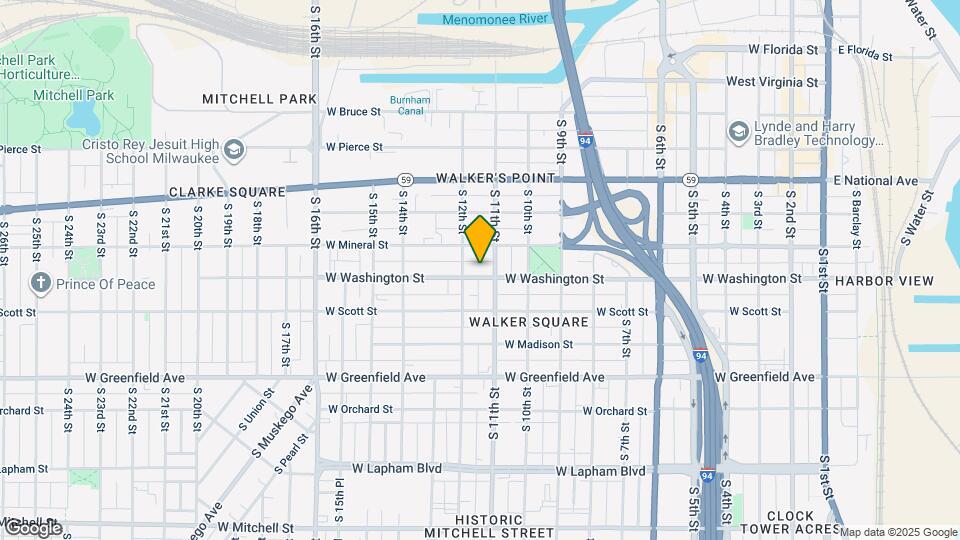1116 W Washington St Map and Location Details