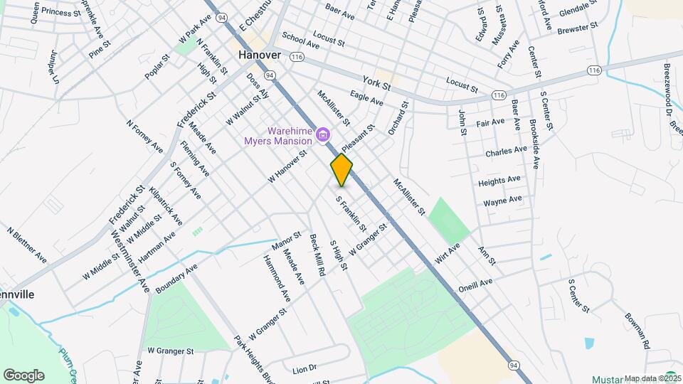 432 S Franklin St-Unit -434 1st floor Map and Location Details