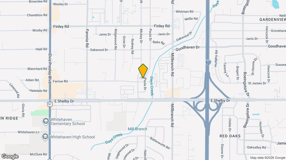 4585 Paula Dr Map and Location Details