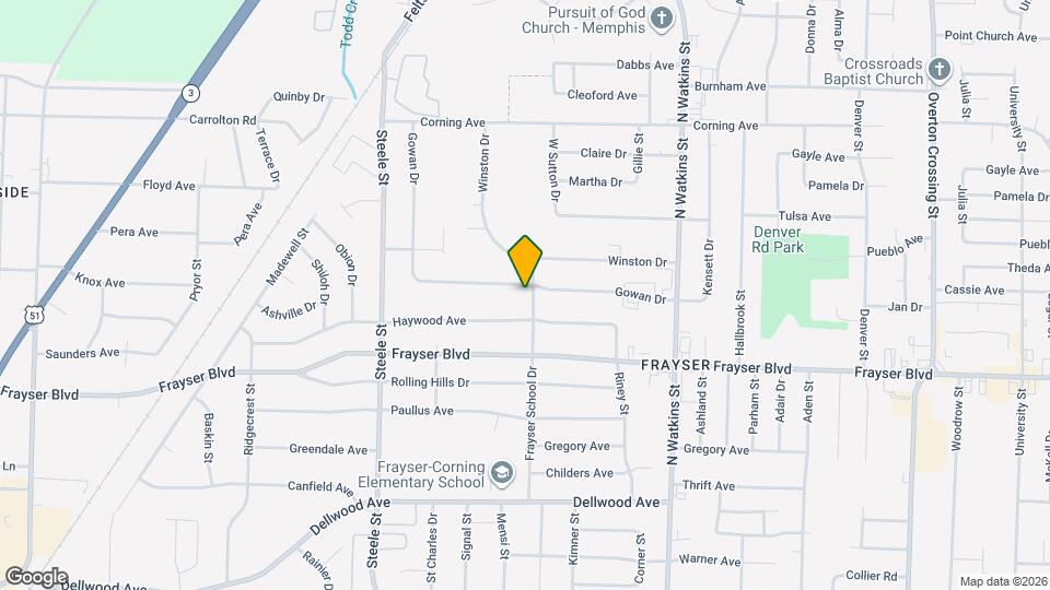 1631 Gowan Dr Map and Location Details