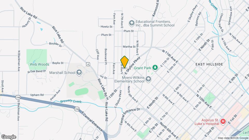 709 E Skyline Pkwy Map and Location Details
