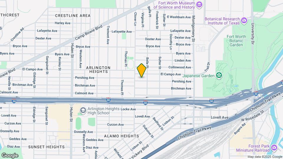 4016 Pershing Ave Map and Location Details