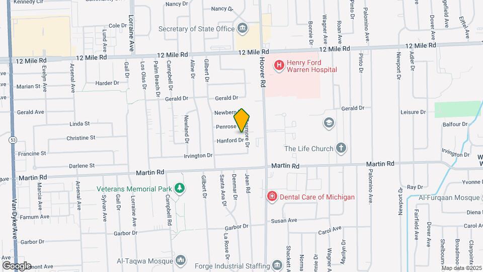 11539 Hanford Dr Map and Location Details