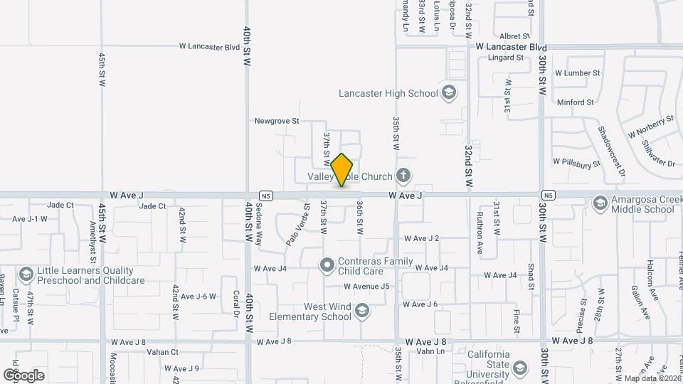 3651 W Ave J Map and Location Details